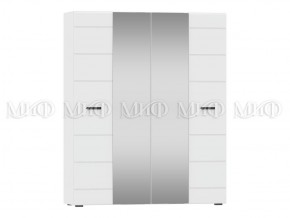НЭНСИ NEW Шкаф 4-створчатый (Белый глянец холодный/белый) в Миассе - miass.mebel-74.com | фото